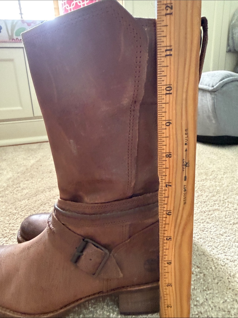Timberland Women's Chestnut Brown Leather Mid-Calf Buckle Boots - Picture 5 of 8